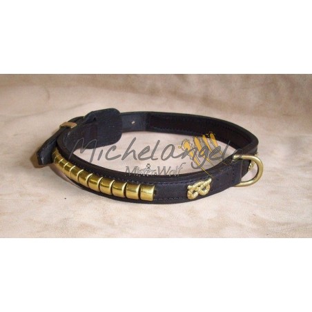 Collar Staffy gold knot